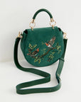 Bolso bordado Robin Love Terciopelo verde