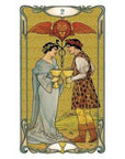 Minibaraja de cartas de tarot dorado Art Nouveau Multilingüe (en español)