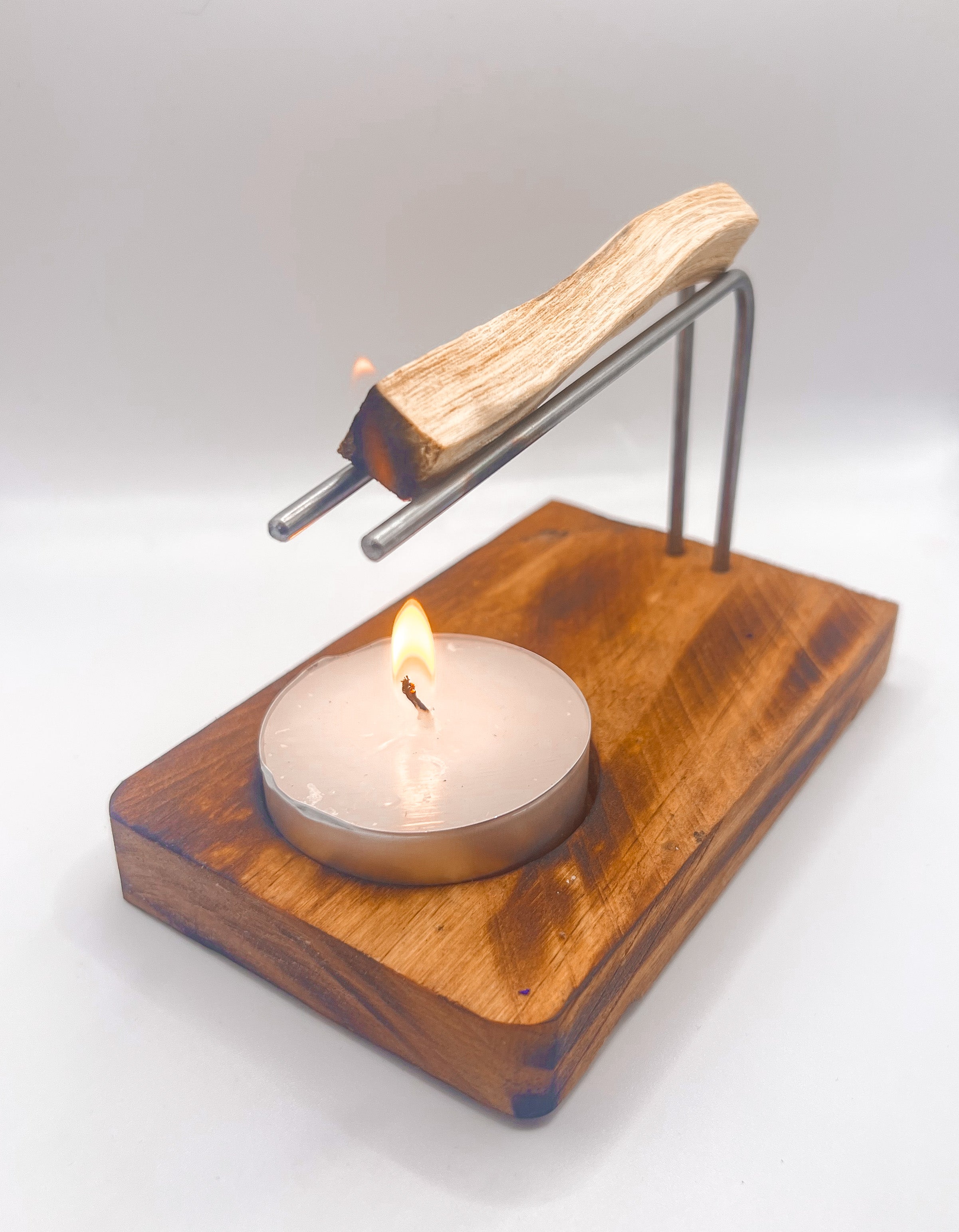 Soporte de cerámica de Palo Santo, soporte de incienso para palitos de Palo  Santo, quemador de madera con aroma y colector de cenizas, quemador de