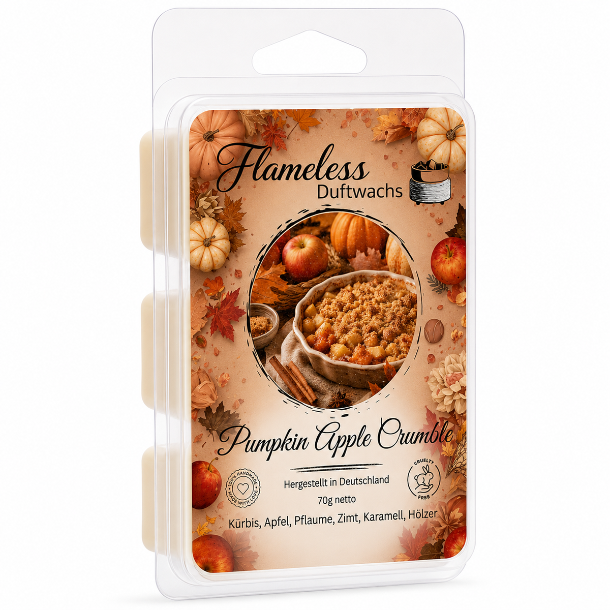 Crumble de calabaza y manzana cera aromática