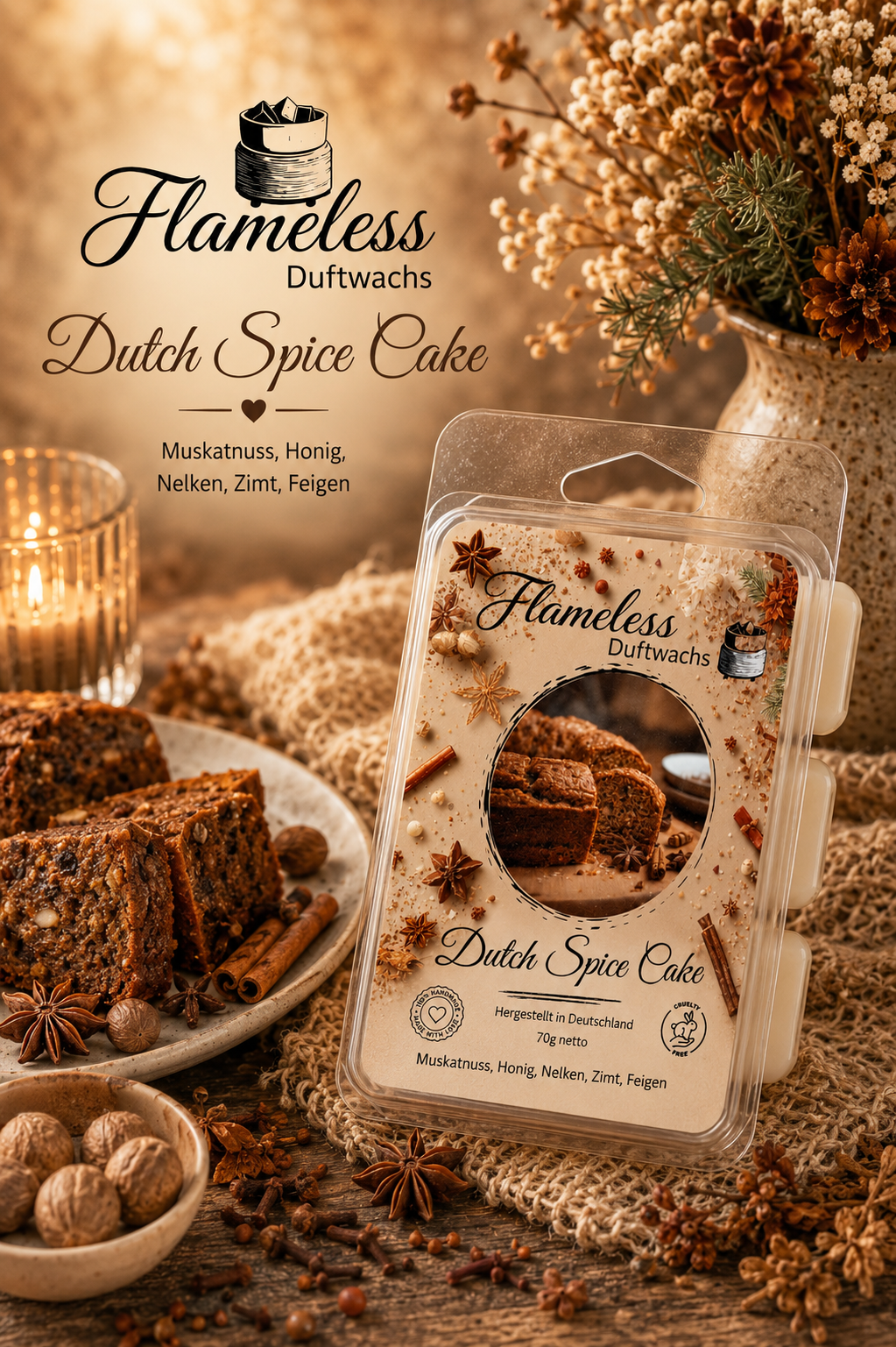 Bizcocho de especias holandés cera aromática