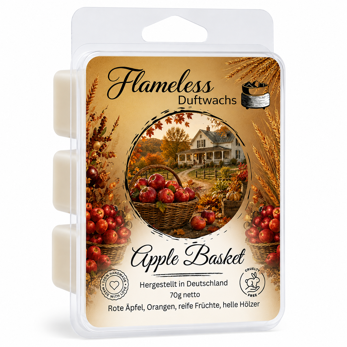 Canasta de manzanas cera aromática