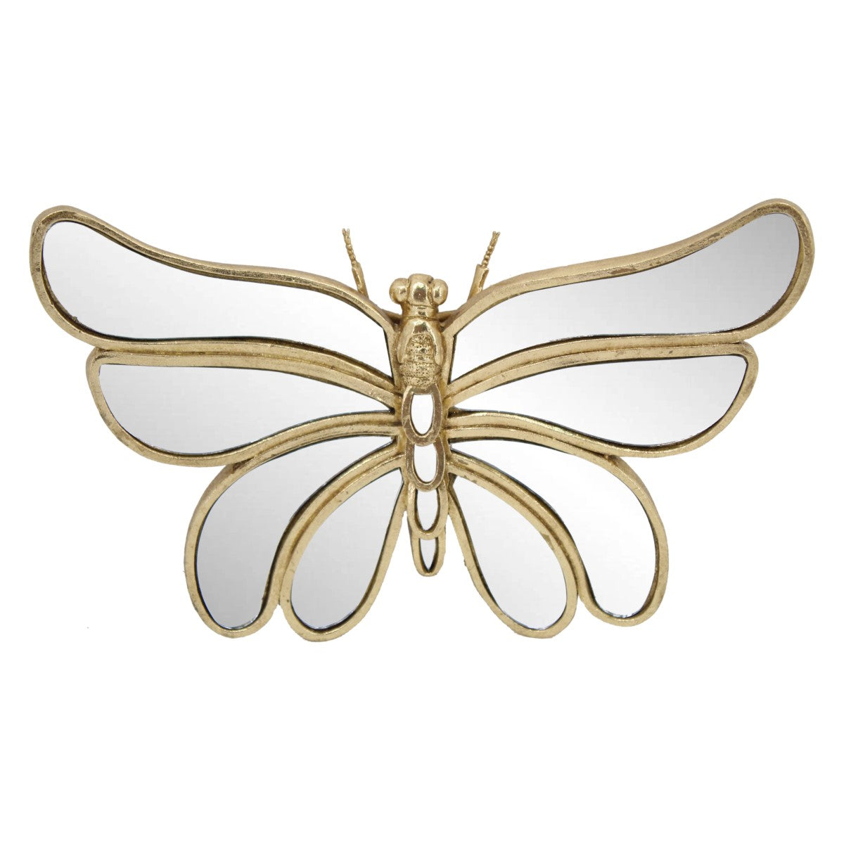 Espejo mariposa en dorado