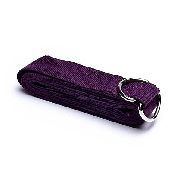 Correa de Yoga Morada con Anilla D