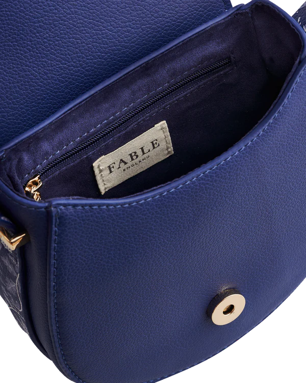 Bolso tipo saddle Agnes floral azul