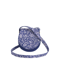 Bolso tipo saddle Agnes floral azul