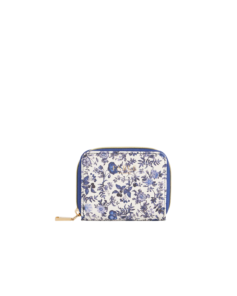 Cartera monedero pequeña Agnes Ditsy azul