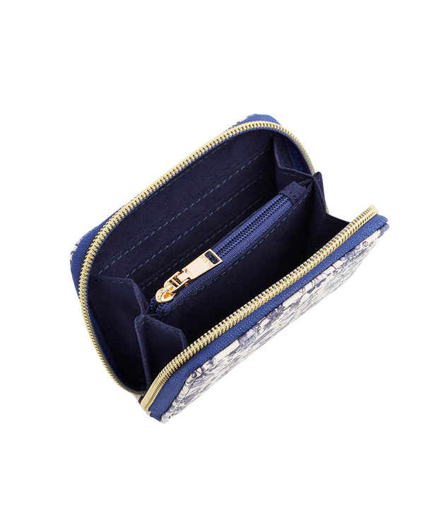 Cartera monedero pequeña Agnes Ditsy azul