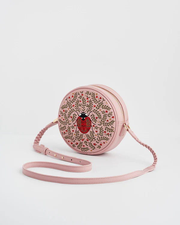Bolso redondo bordado Mariquita