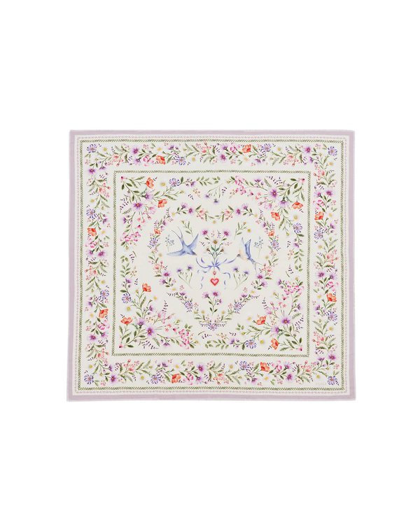 Pañuelo cuadrado Forget Me Not Narrative crema