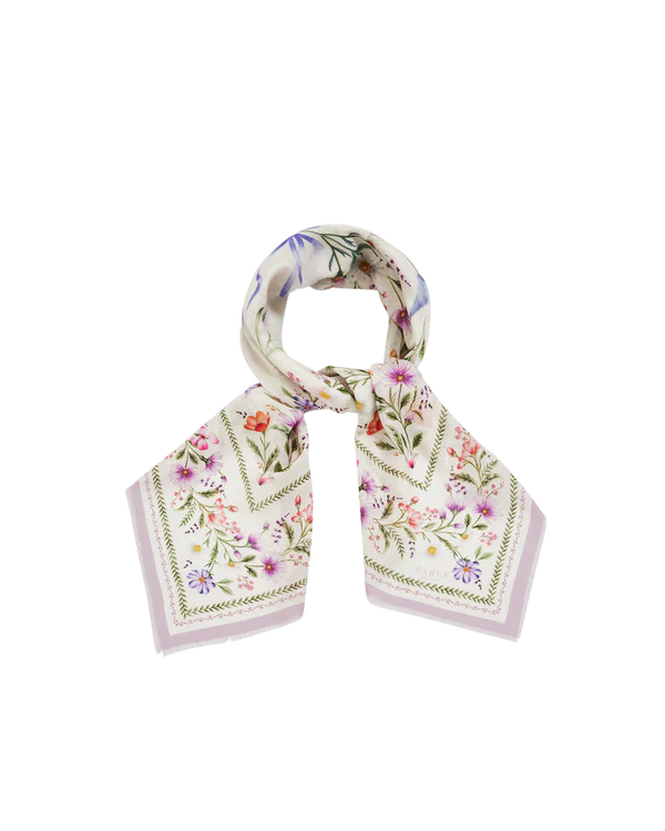 Pañuelo cuadrado Forget Me Not Narrative crema