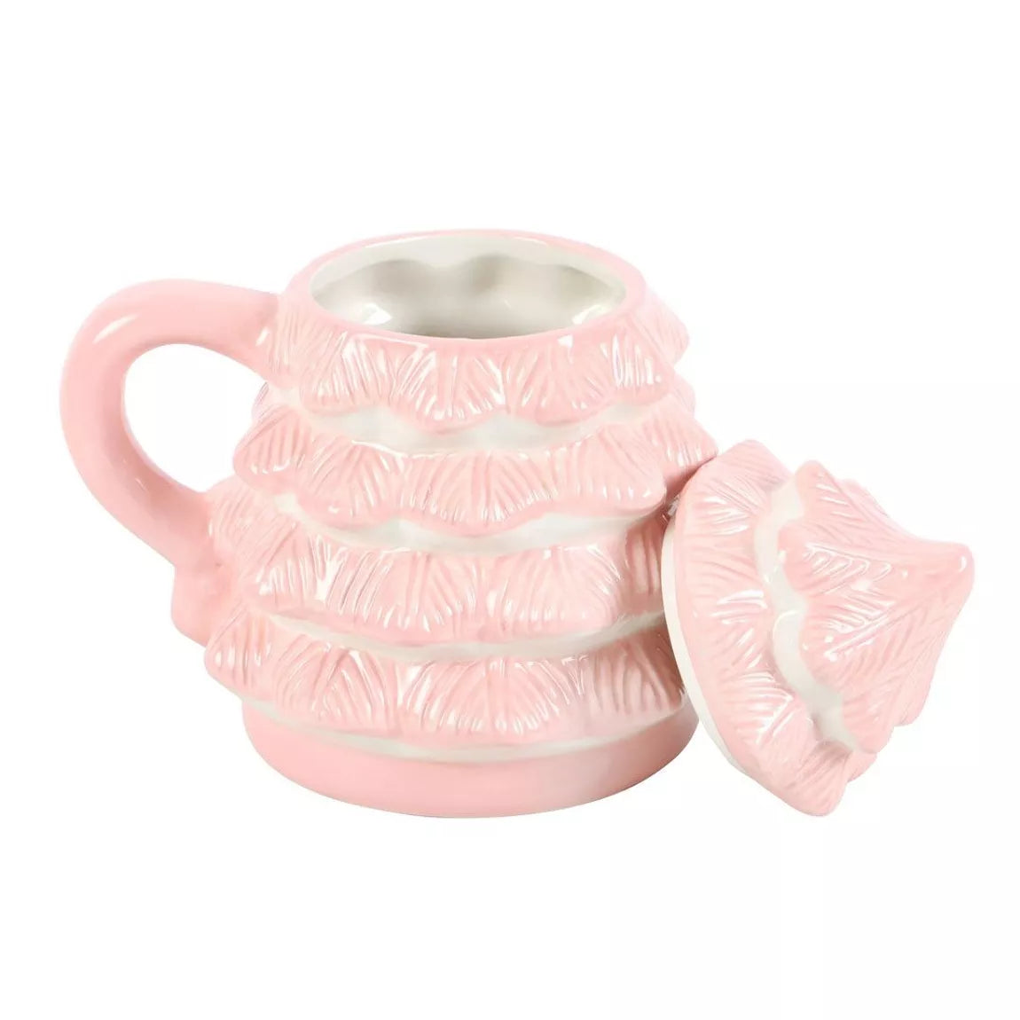 Taza árbol de navidad rosa