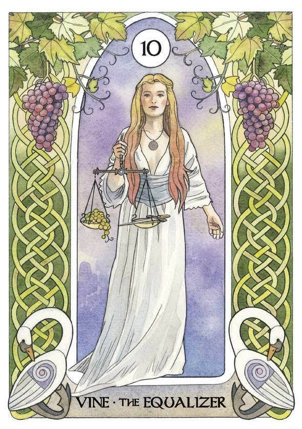 Cartas de oráculo de astrología celta