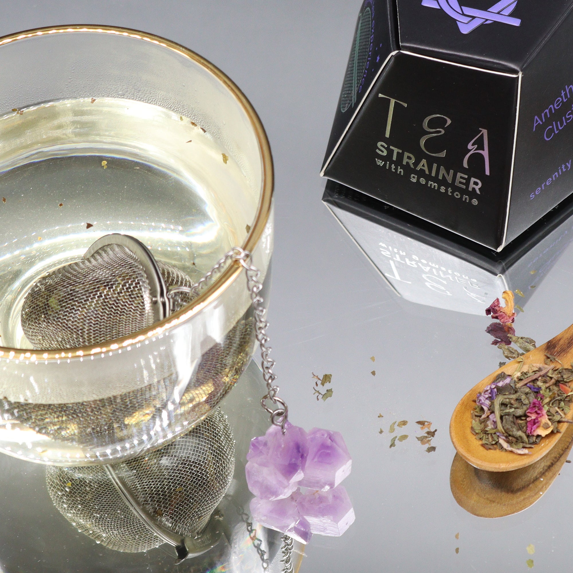 Infusor de té con mineral