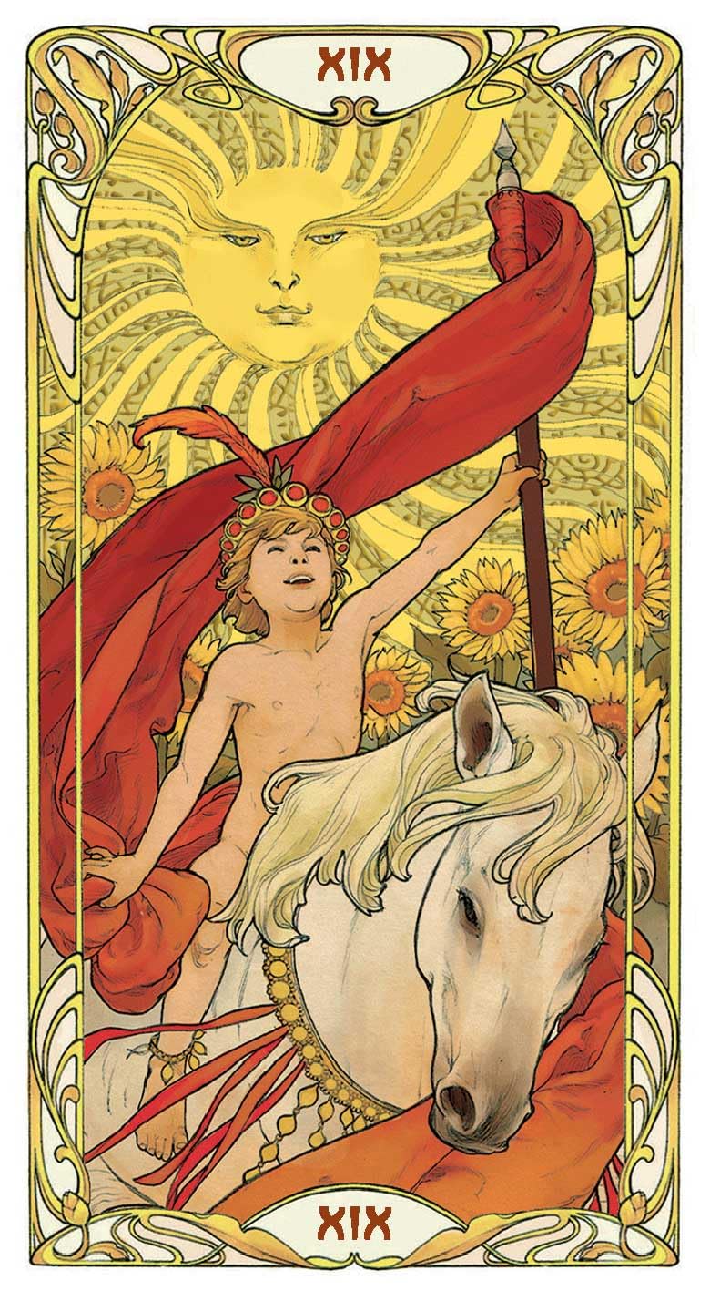 Golden Art Nouvea Tarot 22 Arcanos.