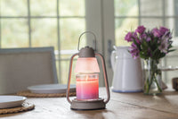 Farol para velas perfumadas pequeñas, gris pardo