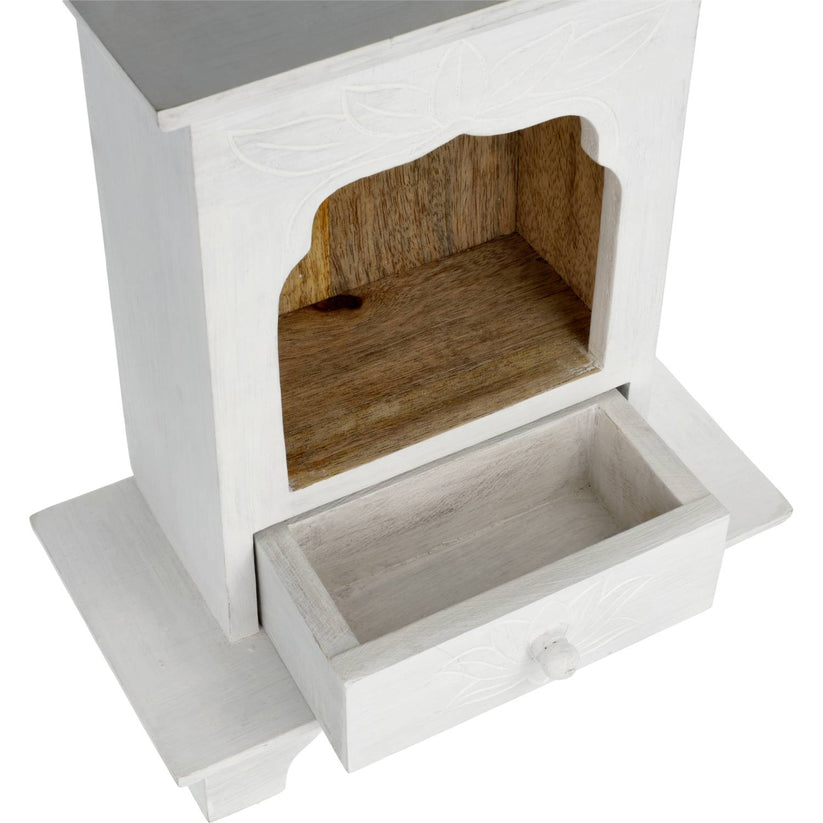 Altar con Base de Madera de Mango Blanqueada