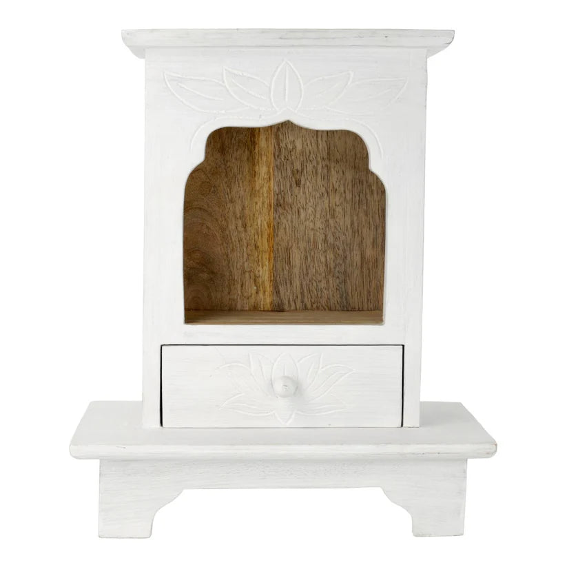 Altar con Base de Madera de Mango Blanqueada