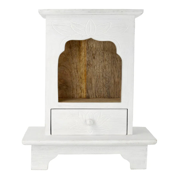 Altar con Base de Madera de Mango Blanqueada