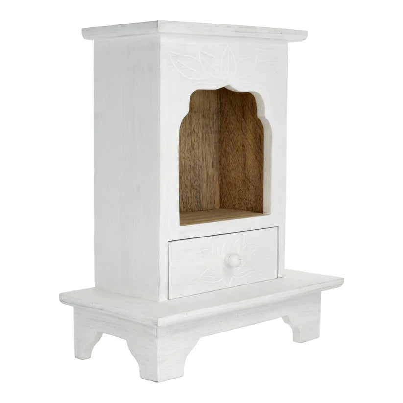 Altar con Base de Madera de Mango Blanqueada