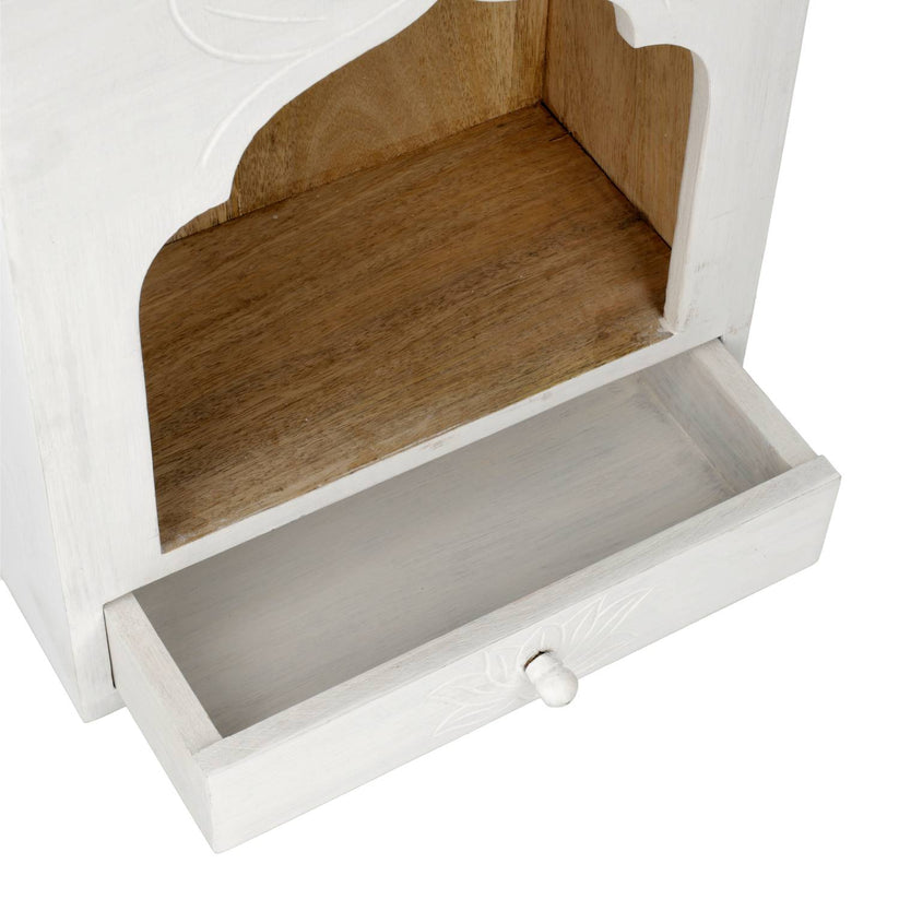 Altar con Base de Madera de Mango Blanqueada