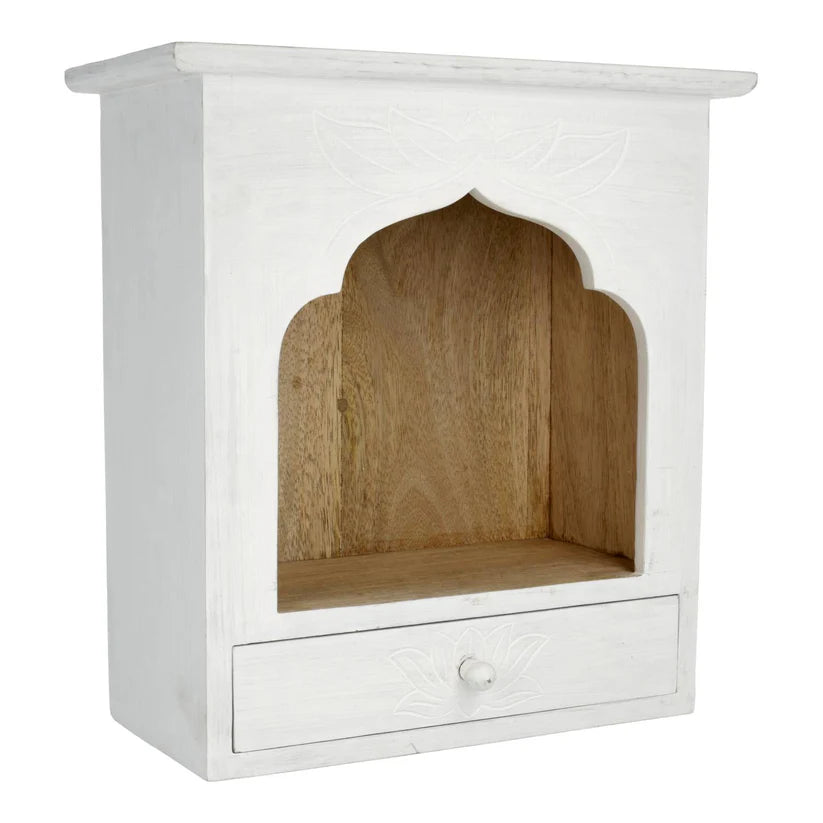 Altar con Base de Madera de Mango Blanqueada