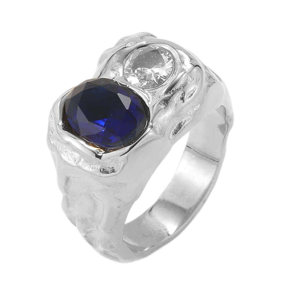 Anillo mar - plata y oro