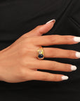 Anillo mar - plata y oro