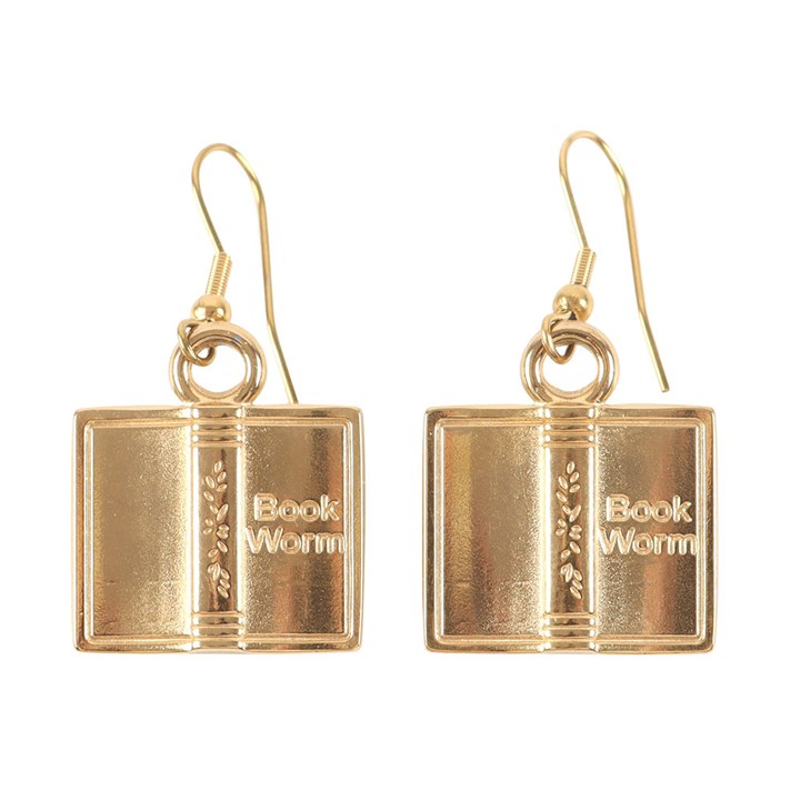 Pendientes colgantes en forma de libro