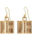 Pendientes colgantes en forma de libro