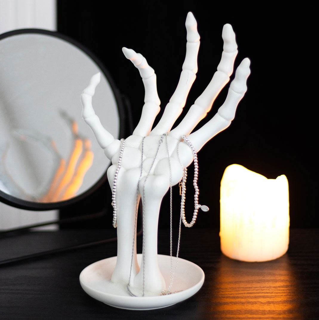 Mano esqueleto para joyeria
