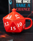 Taza D20 de cerámica con tapa