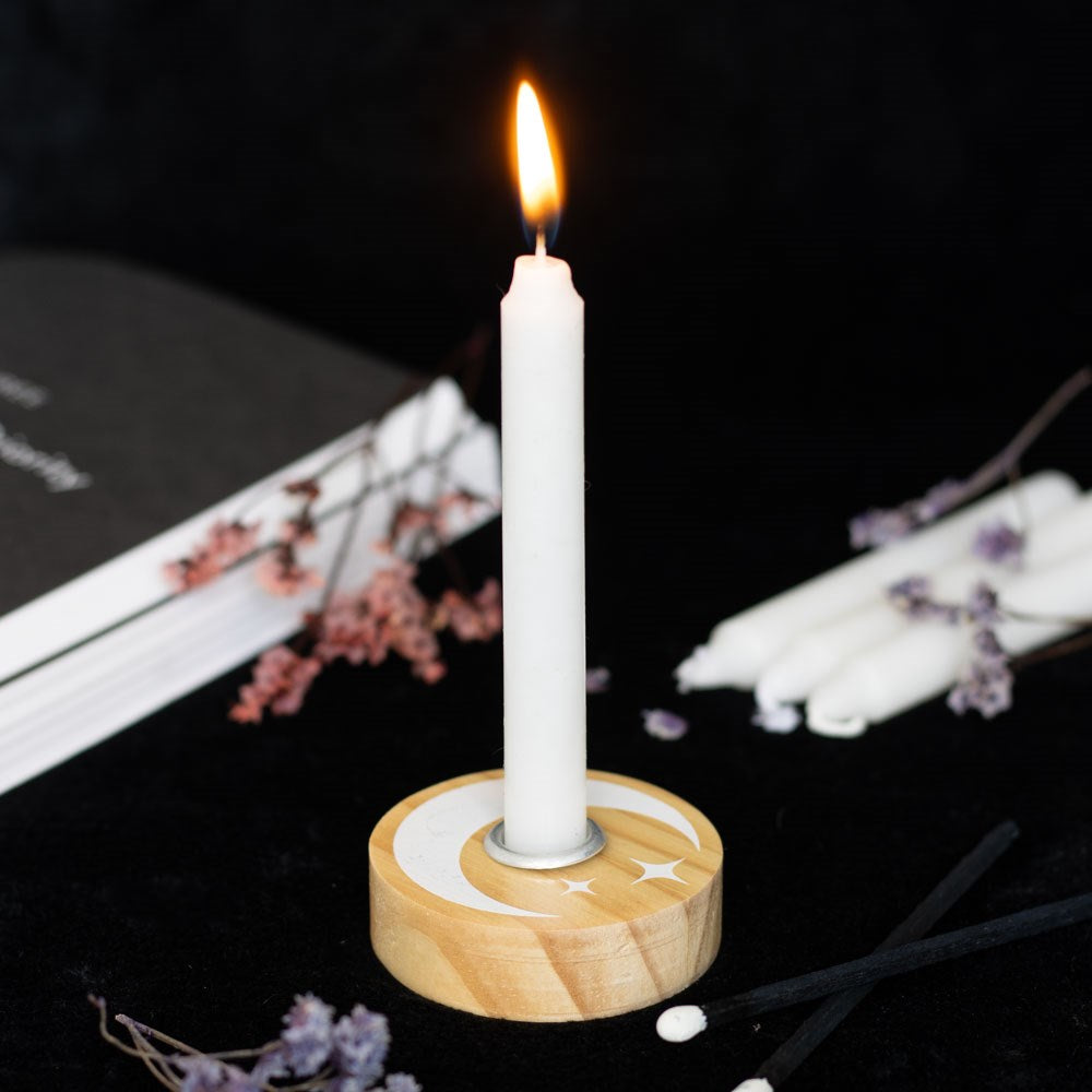 Soportes de madera para velas