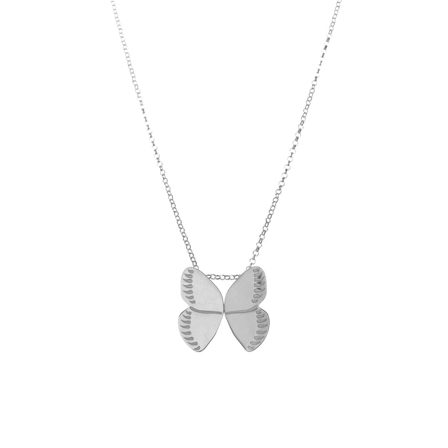 Collar mariposa - oro y plata