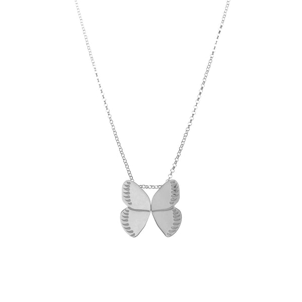 Collar mariposa - oro y plata