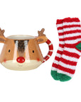 Set navideño taza reno y calcetines · PREVENTA