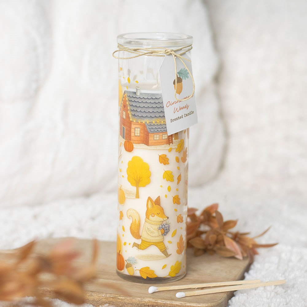 Vela en tubo de cristal con aroma a Cinnamon Woods de Creature Comforts
