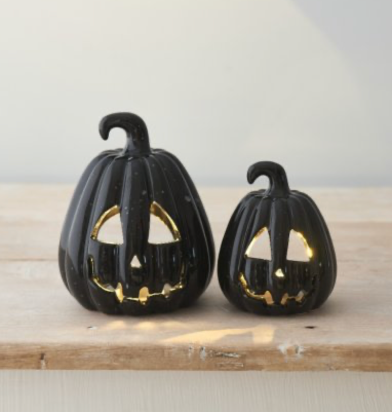 Soporte para velas con forma de calabaza