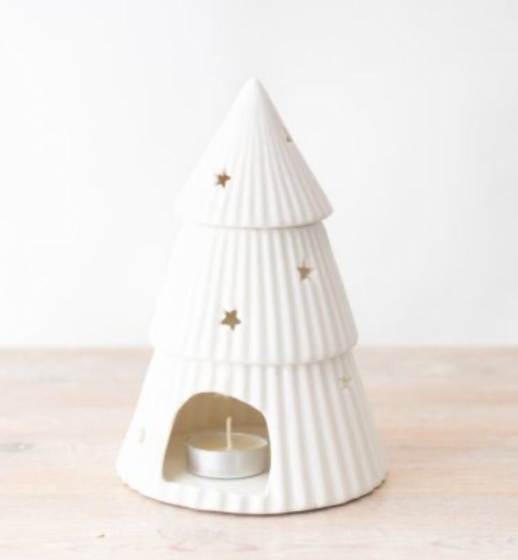 Quemador de aceite árbol blanco con estrellas