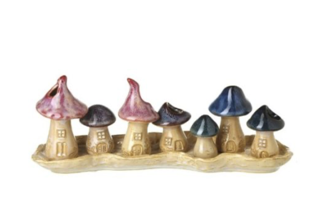 Conjunto decorativo de setas esmaltadas sobre base