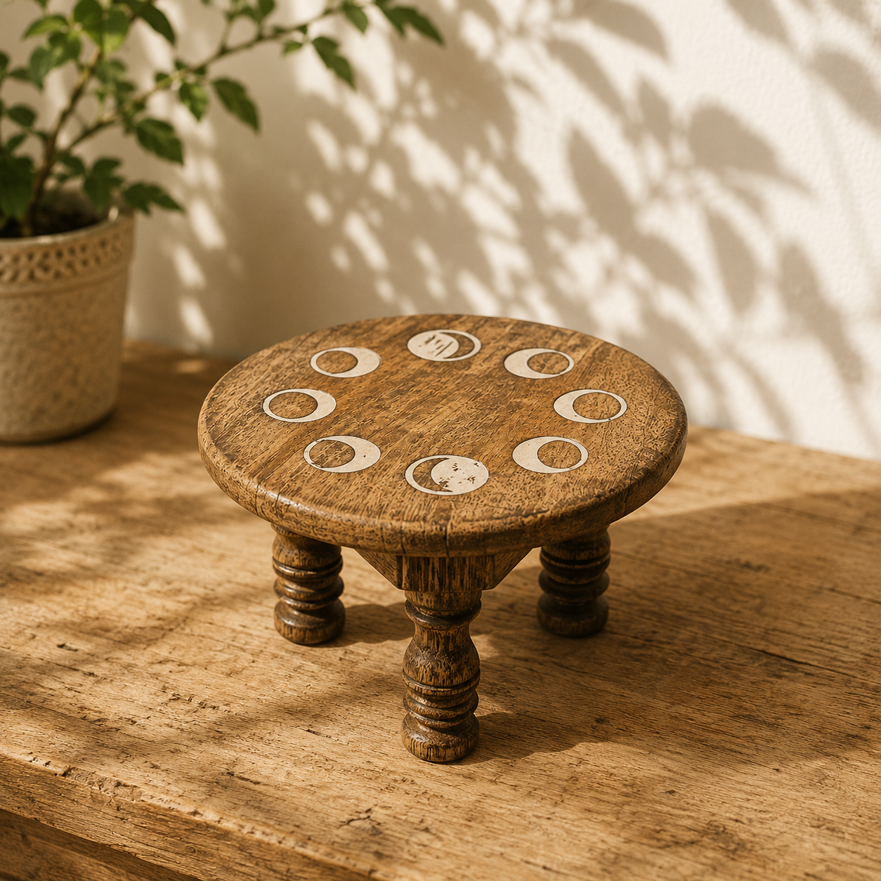 Mesita madera altar