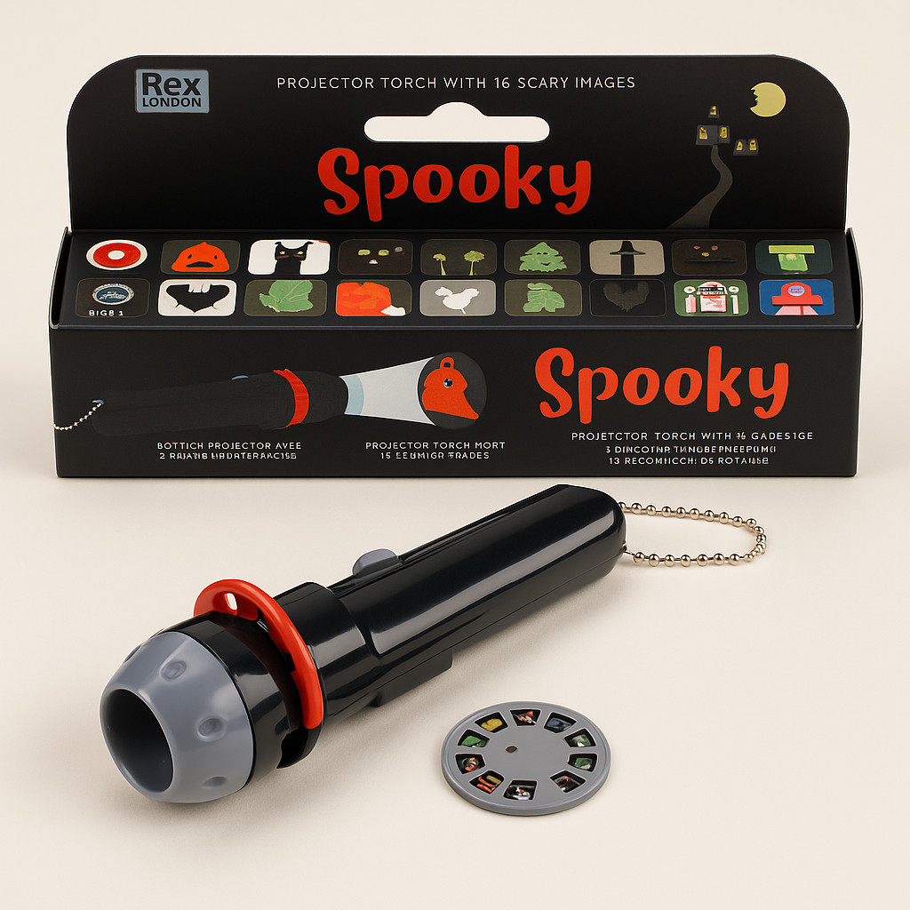Linterna Proyector Halloween – 16 Imágenes Terroríficas