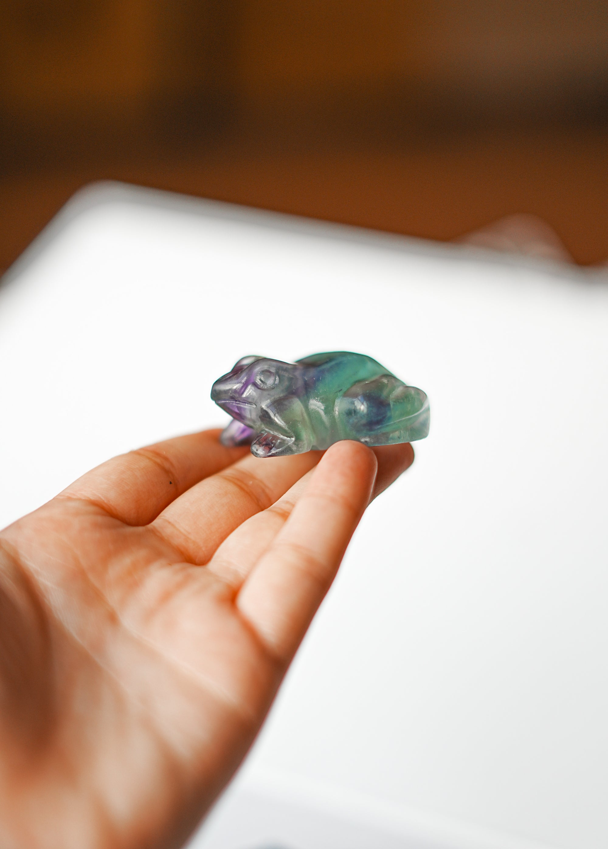 Rana de Fluorita Verde – Sanación Y Renacimiento