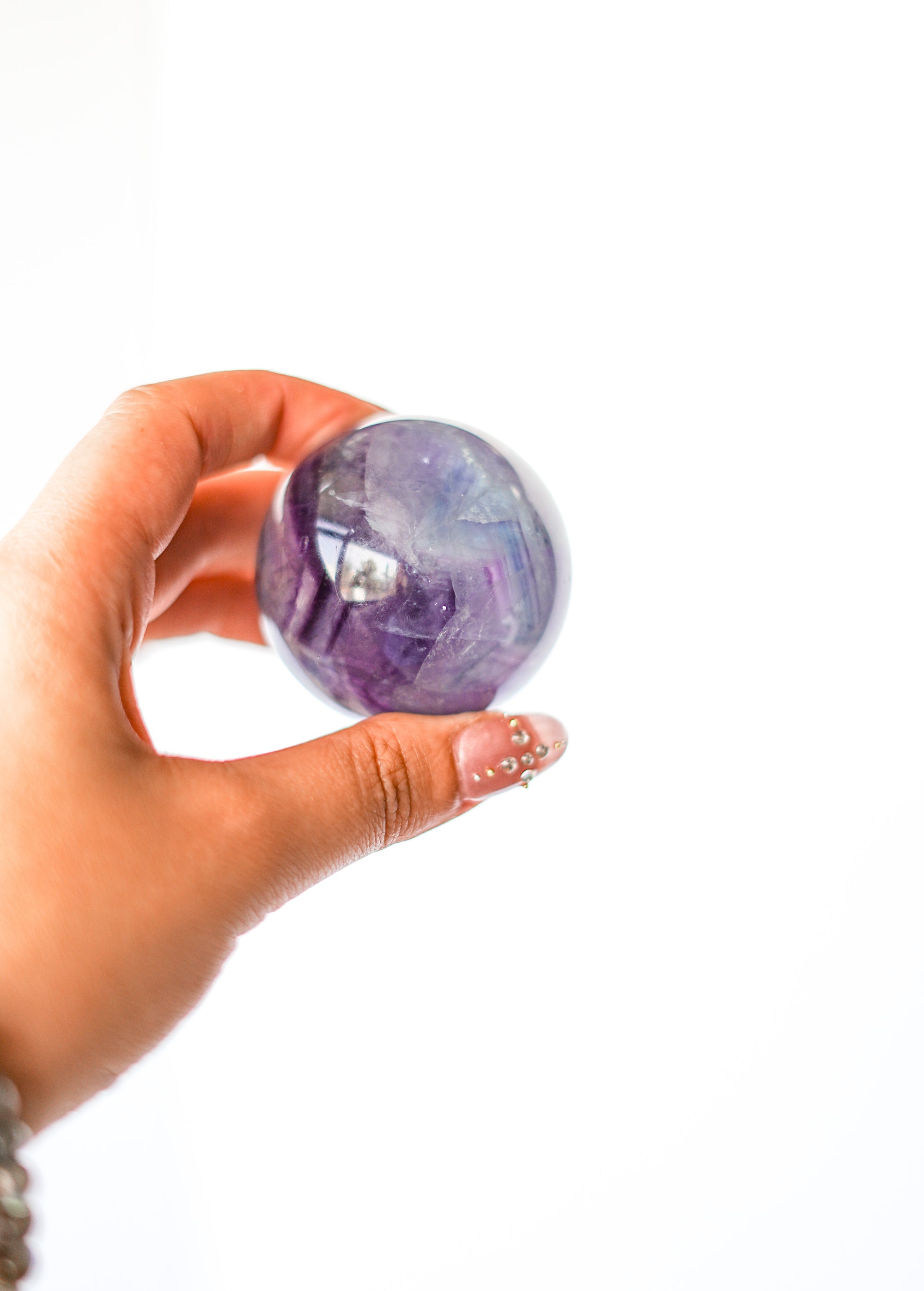 Esfera de Fluorita Calidad Extra – Protección, Intuición y Claridad Mental