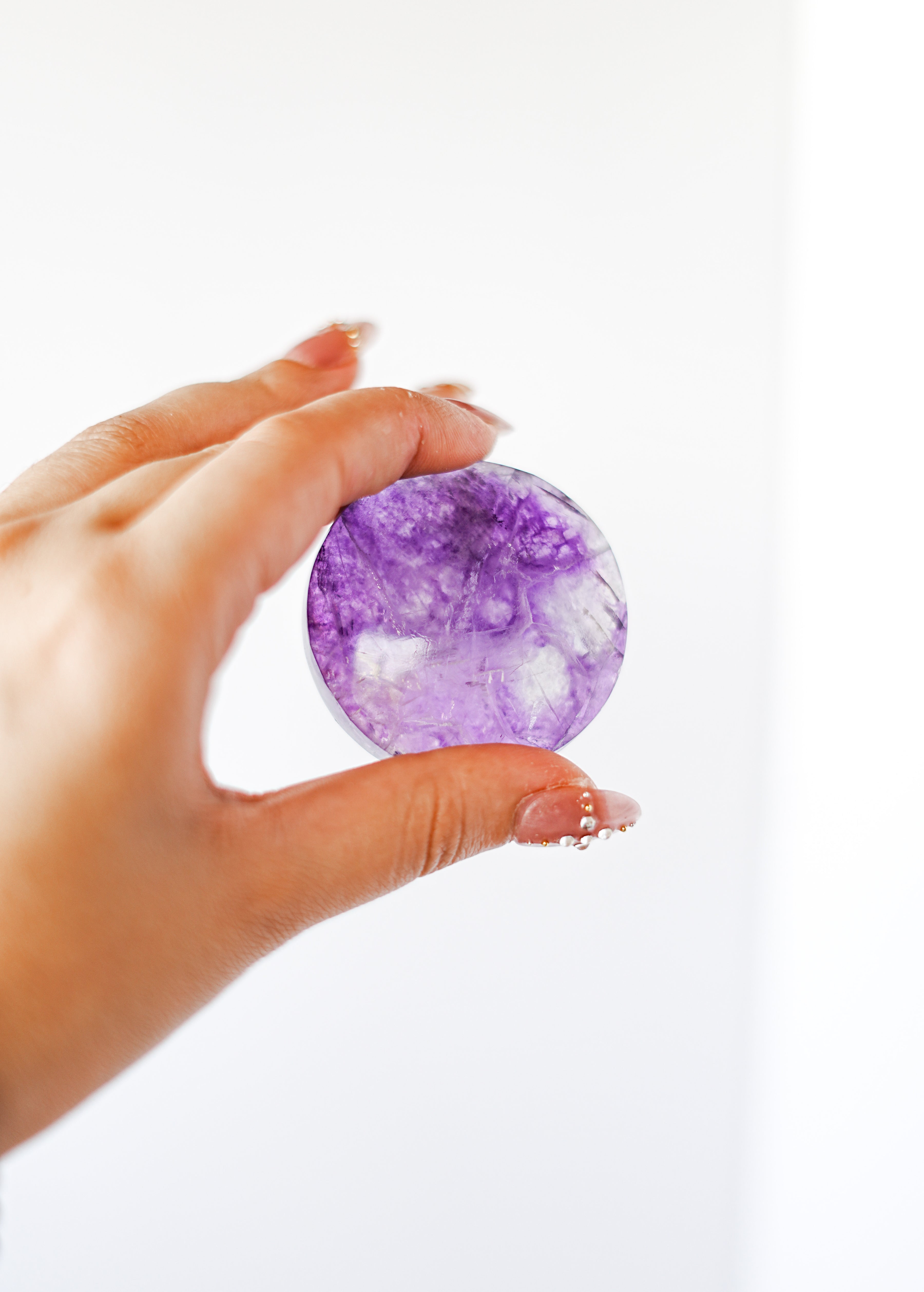 Palmstone de Fluorita Calidad Extra – Protección, Claridad y Equilibrio