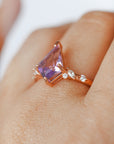 Anillo de Amatista en Oro Rosa – Protección, Calma y Espiritualidad