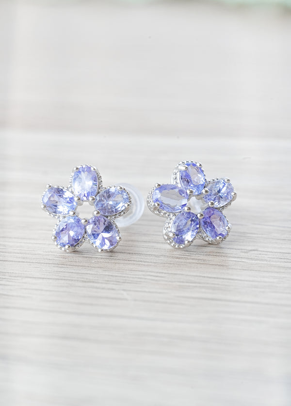 Pendientes de Tanzanita en Plata – Intuición, Calma y Transformación