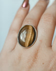 Anillo de Plata con Ojo de Tigre – Protección, Confianza y Fuerza Personal