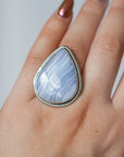 Anillo de Plata con Calcedonia – Serenidad, Comunicación y Confianza
