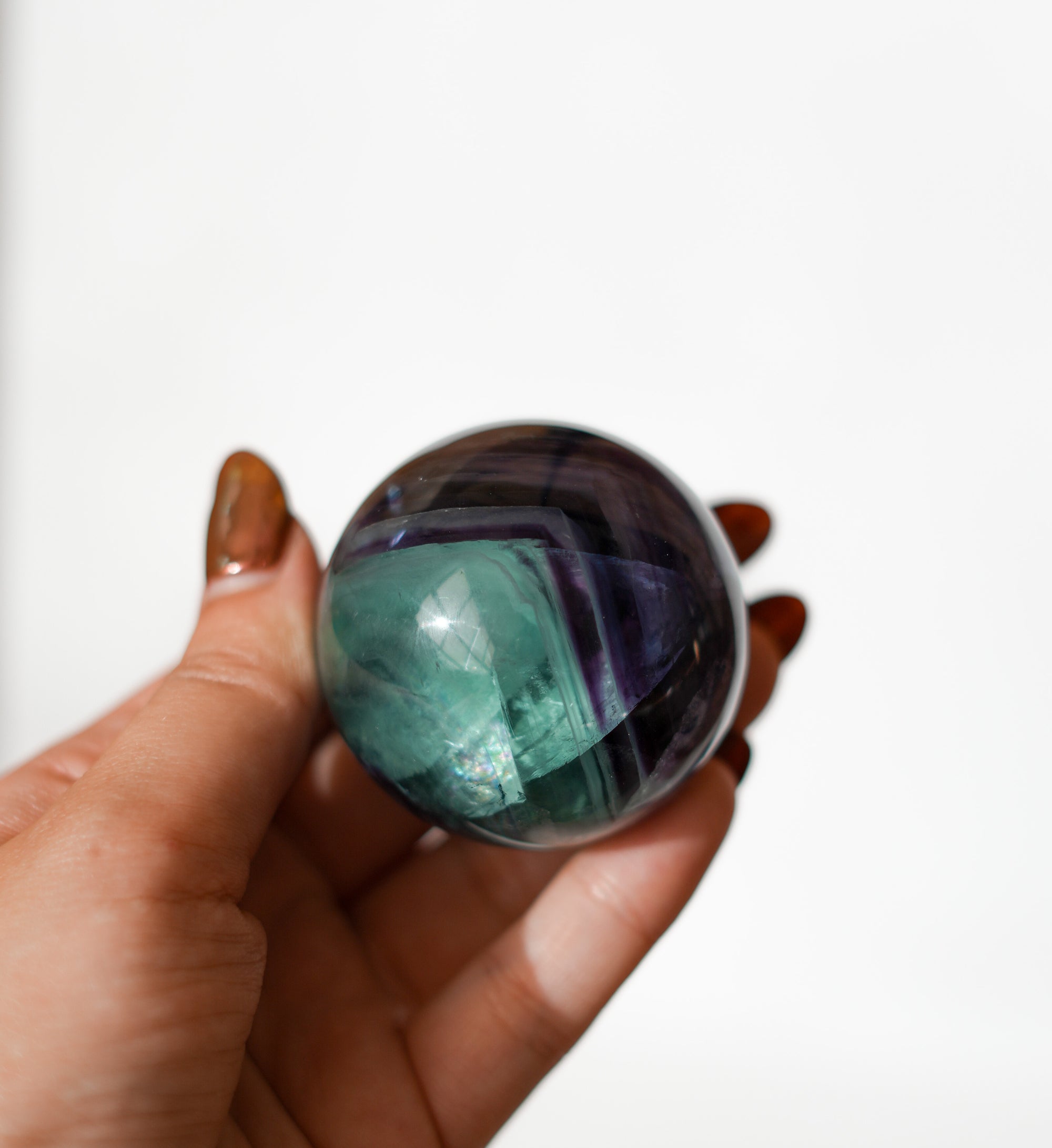Esfera de Fluorita Calidad Extra – Protección, Intuición y Claridad Mental